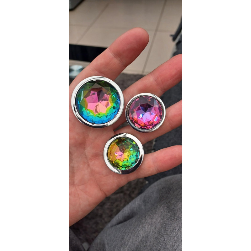 VIP12 Metal butt plugs, rainbow crystal butt plugs, three sizes, pure pleasure for women, couples and men, anal toy sets
