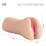 VIP41 2 in 1 sex toys male masturbator pocket vaginal masturbator sex masturbator, adult toys vaginal and anal penis masturbator