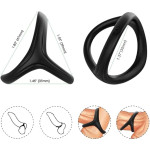 VIP16 Men's triangle ring couple style, men's pannis ring silicone, enhanced performance, harder and stronger