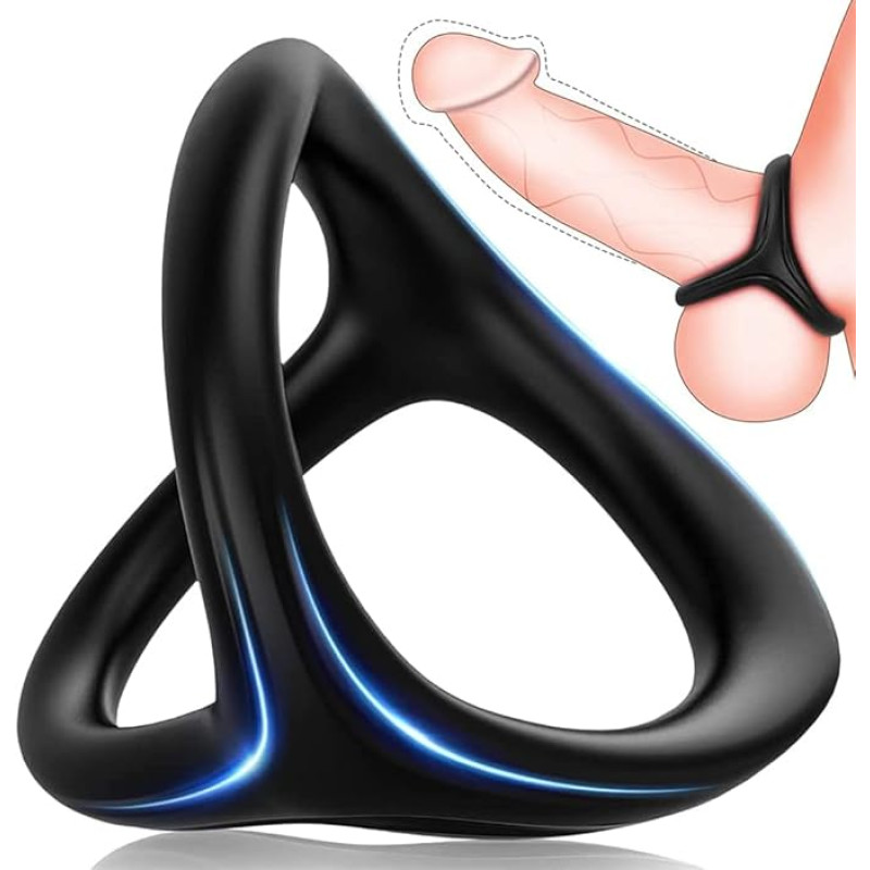 VIP16 Men's triangle ring couple style, men's pannis ring silicone, enhanced performance, harder and stronger