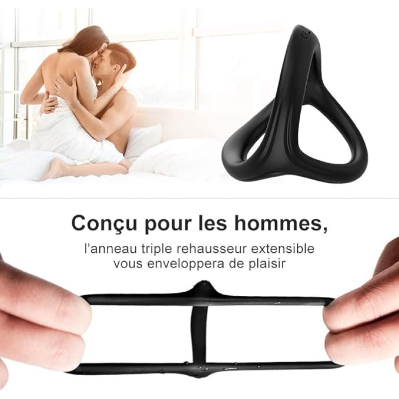 VIP16 Men's triangle ring couple style, men's pannis ring silicone, enhanced performance, harder and stronger