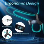 VIP17 Ultra-soft male penis ring, enhanced pleasure, silicone triangle penis ring, 10 strong vibration modes, couple sex toys
