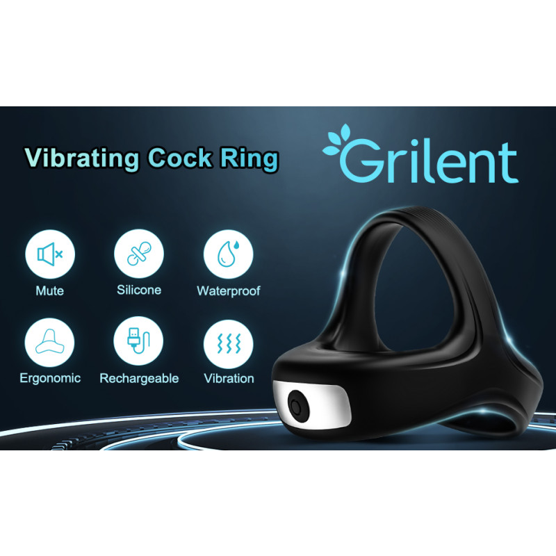 VIP17 Ultra-soft male penis ring, enhanced pleasure, silicone triangle penis ring, 10 strong vibration modes, couple sex toys