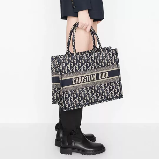 【DIOR】BOOK TOTE BAG 新木優子同項 セレブ芸能人御用達・国内発 Diorキャンバスブックトートバッグ