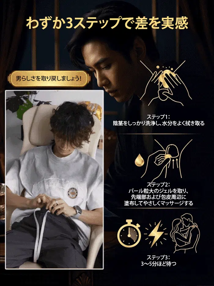 【ひと塗りで即効！】メンズデリケートゾーンケアジェル