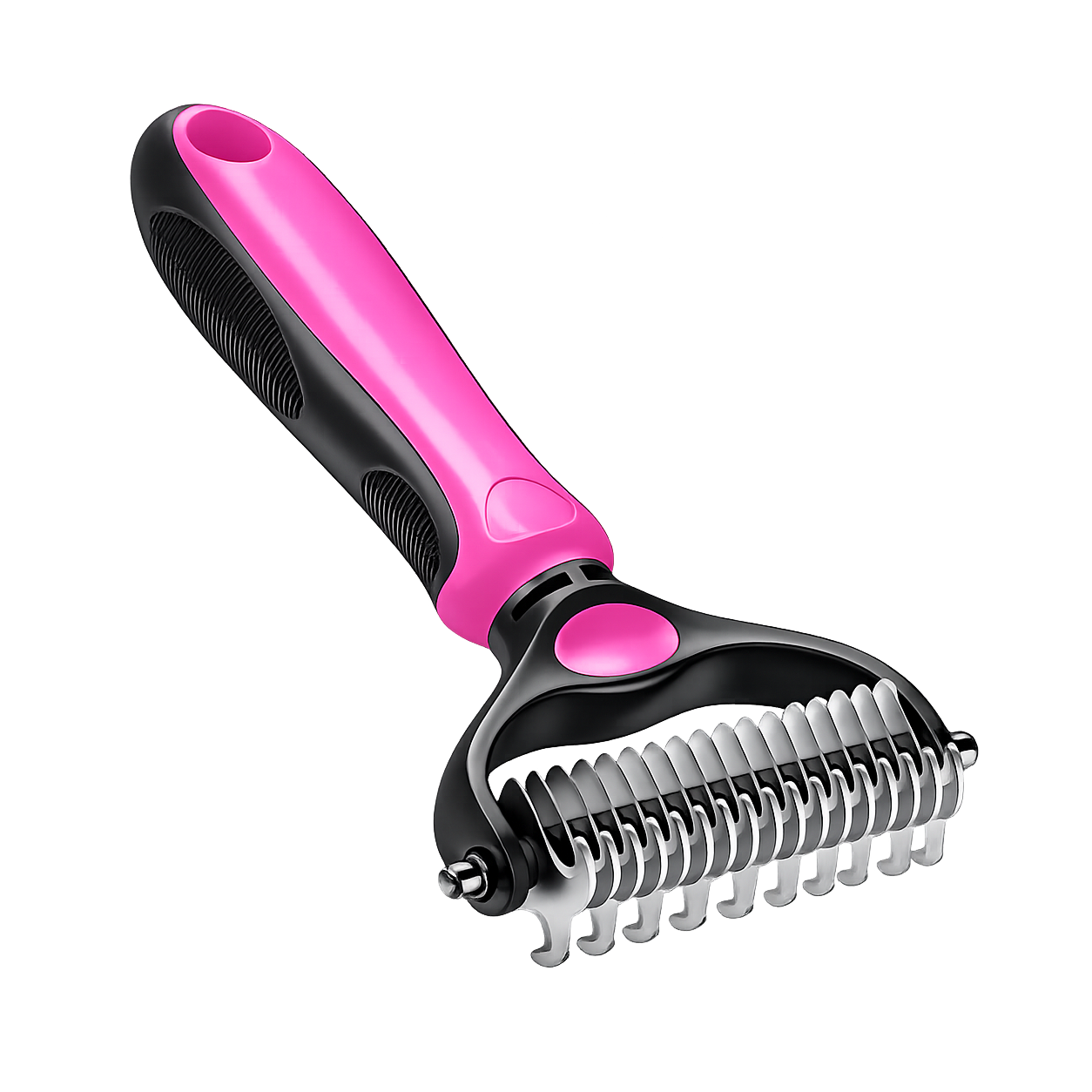 Professional Double-Sided Pet Grooming Rake ✨ Undercoat Deshedding Tool for Dogs & Cats 🐶🐱