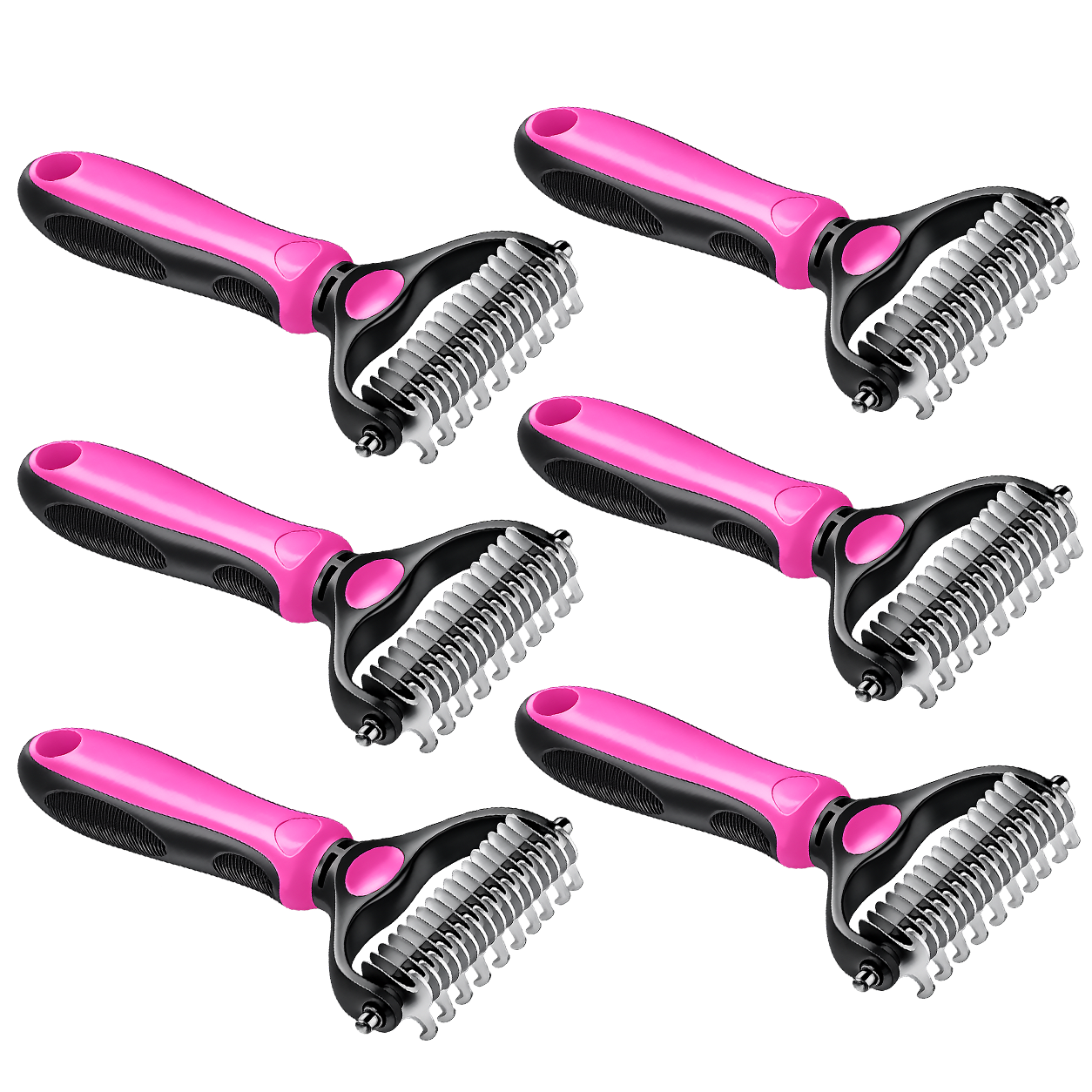 Professional Double-Sided Pet Grooming Rake ✨ Undercoat Deshedding Tool for Dogs & Cats 🐶🐱
