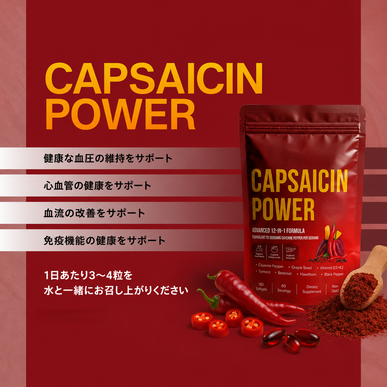 Aurivita Capsaicin Power - Cayenne Pepper Softgels