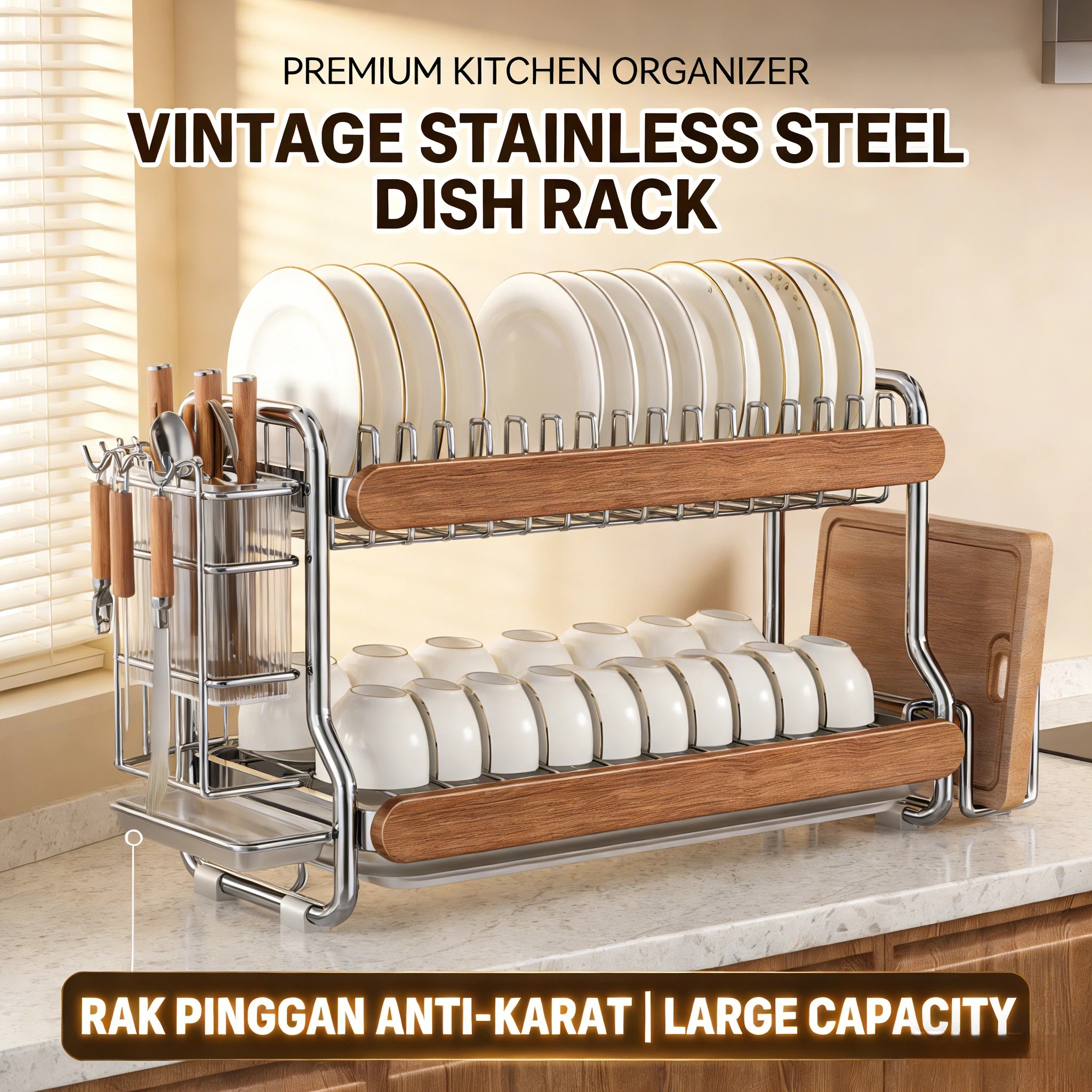 AVANRA Stainless Steel Dish Drainer Rack