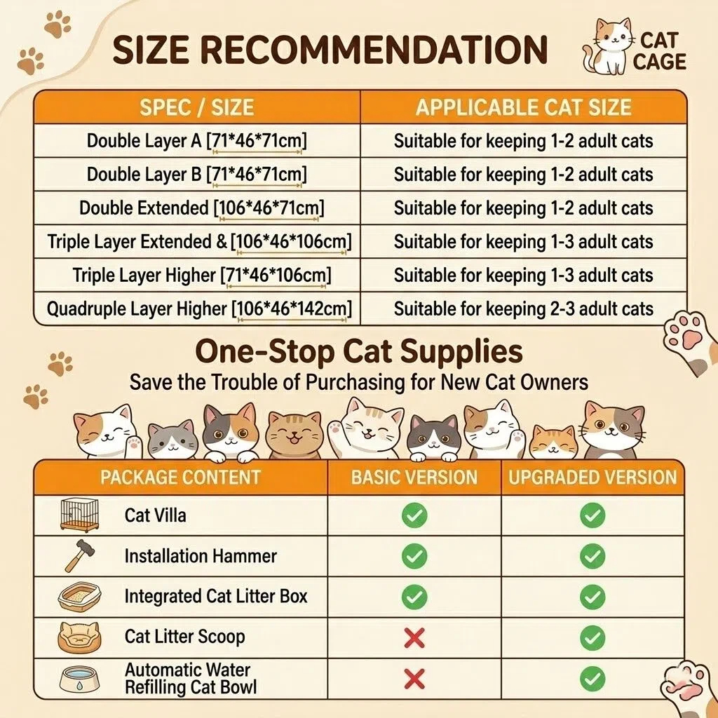 AVANRA Large Cat Villa with Litter Box
