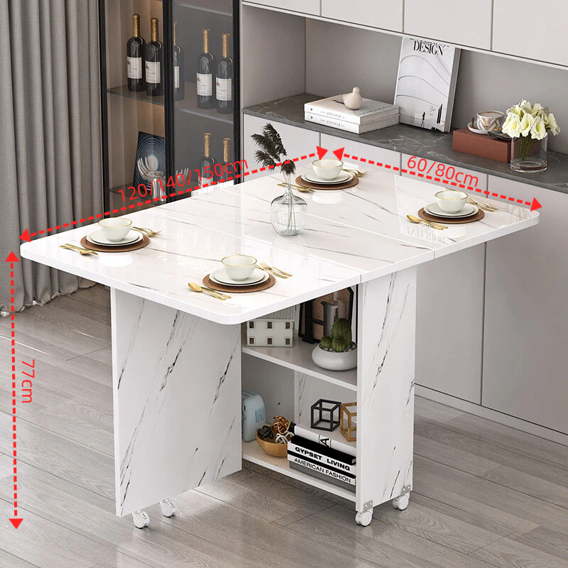 Foldable Dining Table with Wheels Malaysia | AVANRA