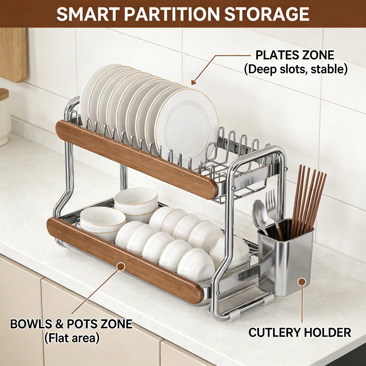 AVANRA Stainless Steel Dish Drainer Rack
