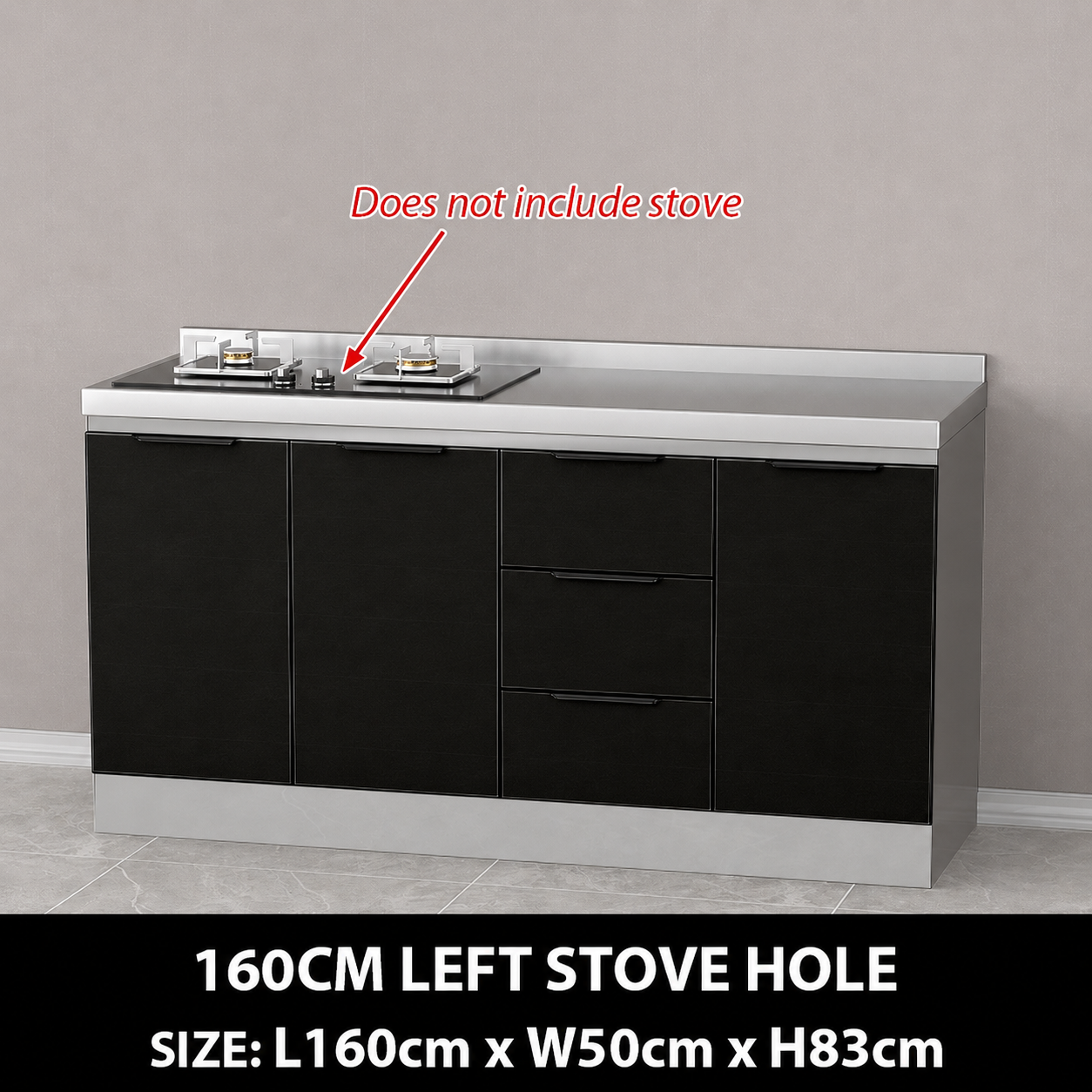 AVANRA Stainless Steel Sink Cooktop Cabinet
