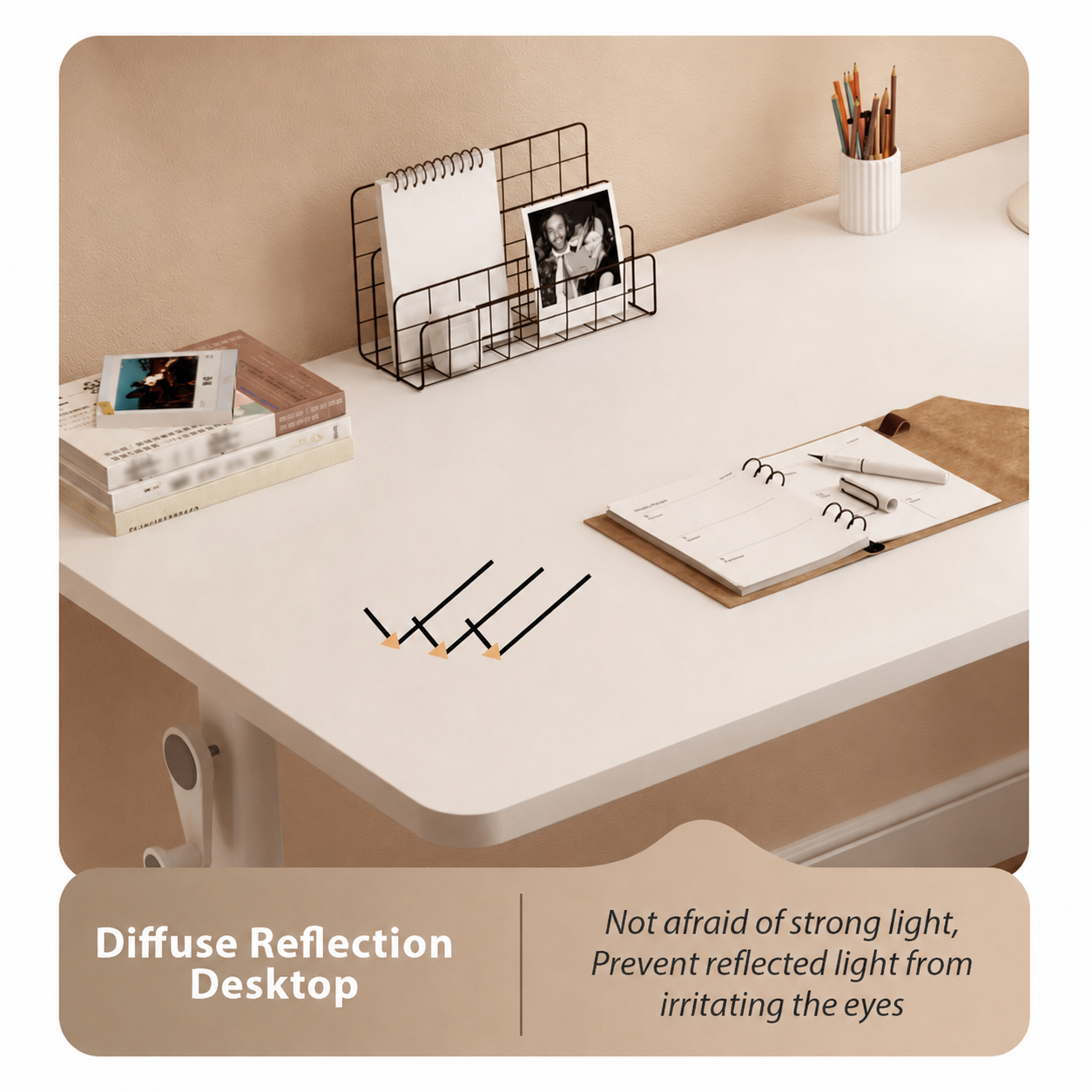 AVANRA Adjustable Study Desk with Bookshelf