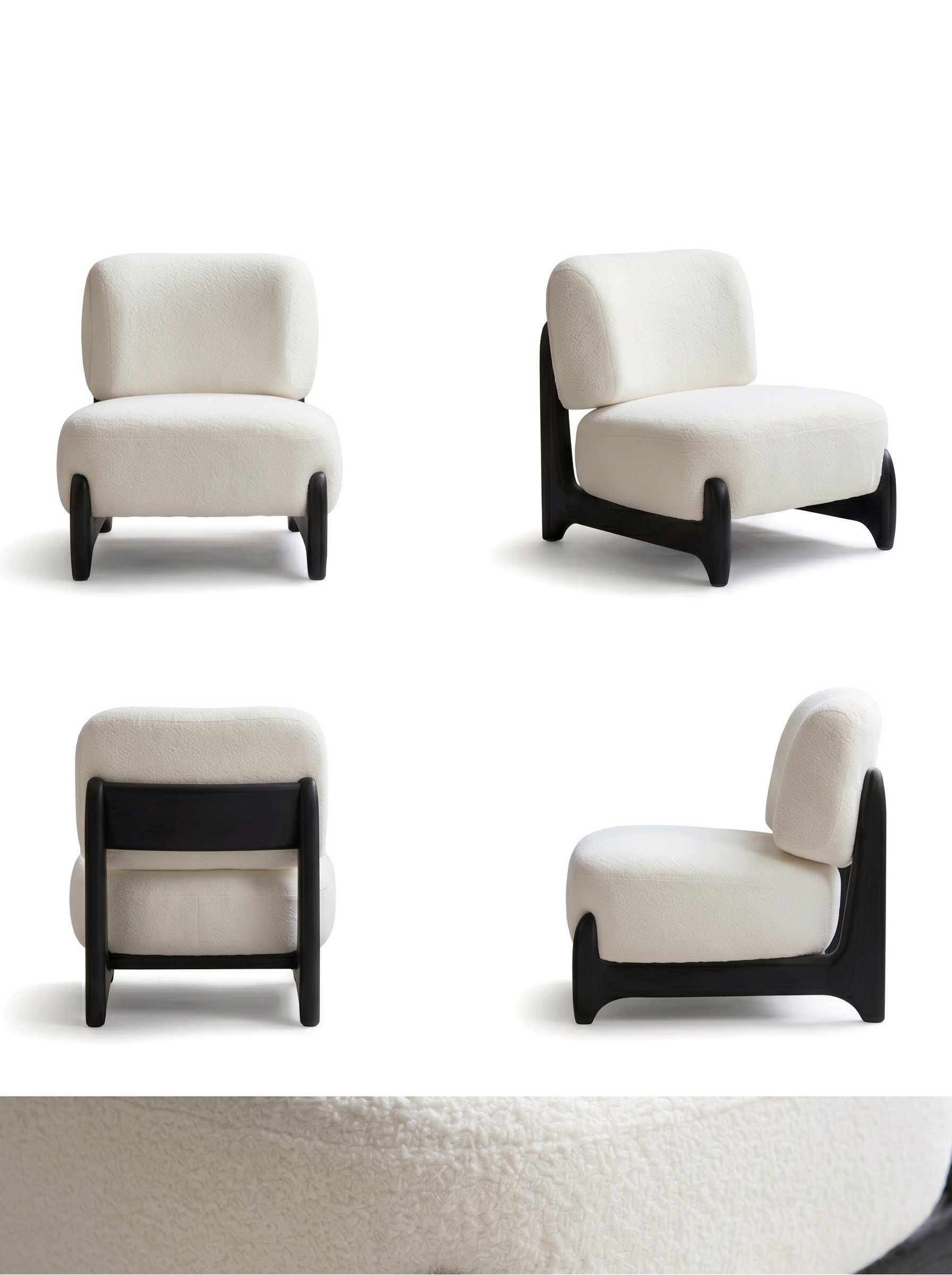 AVANRA Lamb Velvet Lounge Chair Sofa Chair