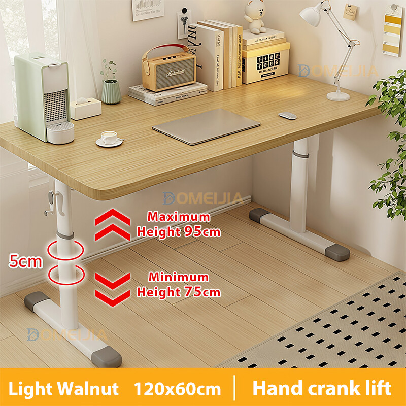 Lifting Meja Belajar Adjustable Gaming Table Study Table Bedroom Bookshelf Office Computer Meja 80~120CM