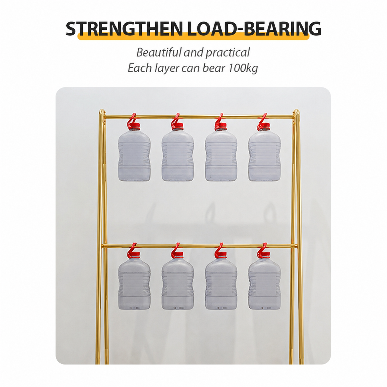 AVANRA Golden Steel Clothes Rack