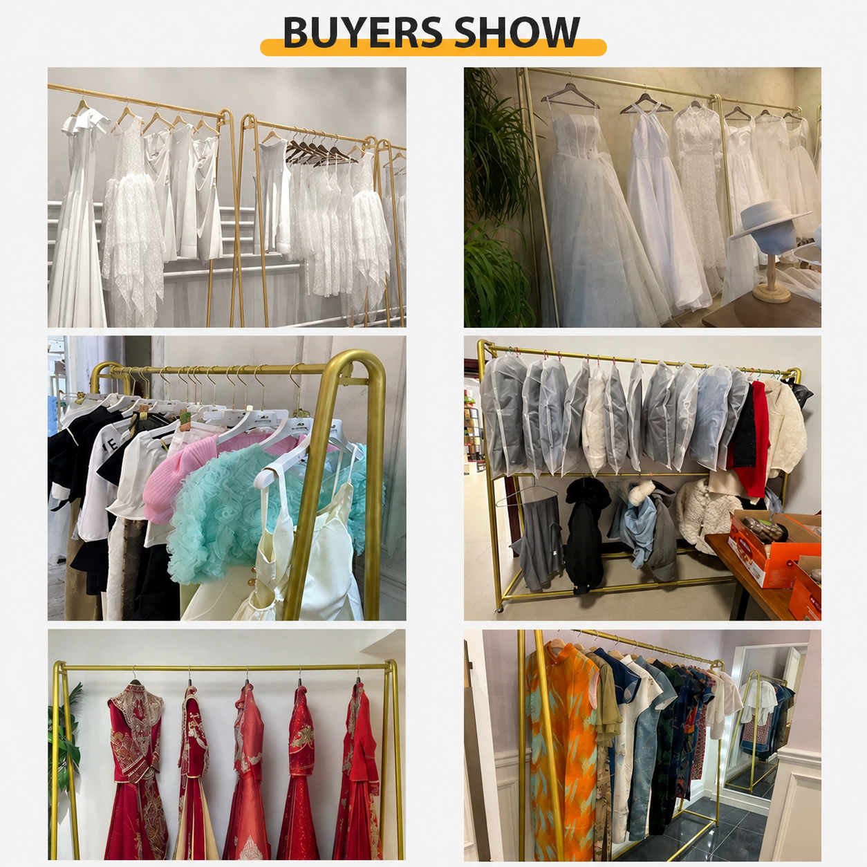 AVANRA Golden Steel Clothes Rack