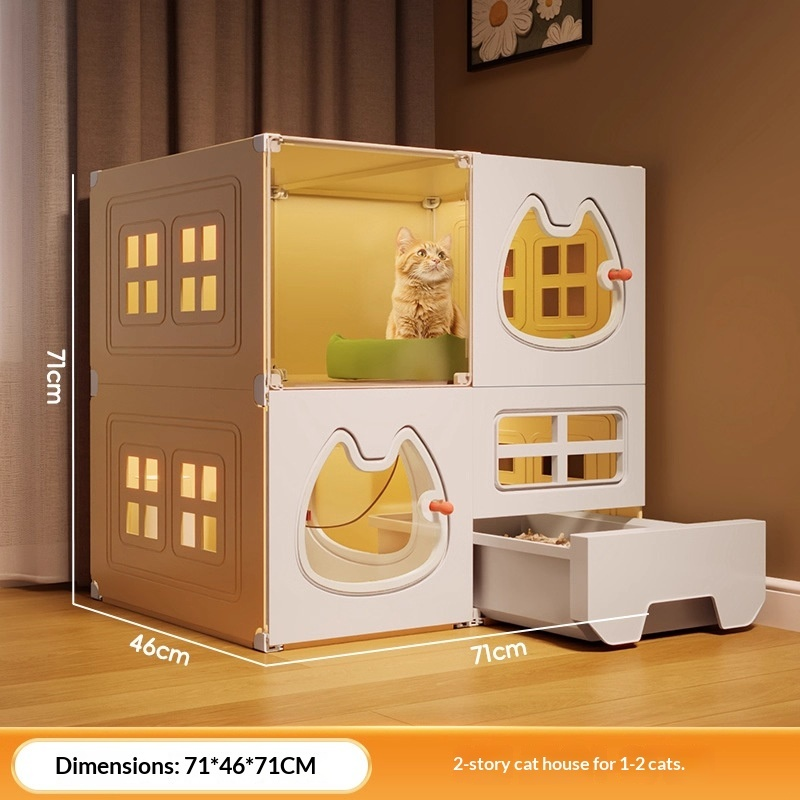 Large Cat Villa with Litter Box Malaysia | AVANRA