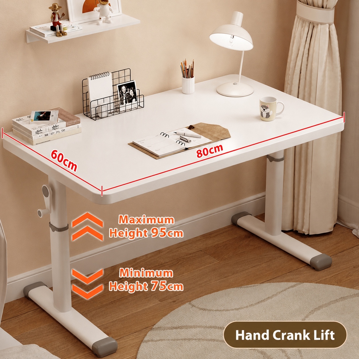 Adjustable Study Desk with Bookshelf Malaysia | AVANRA