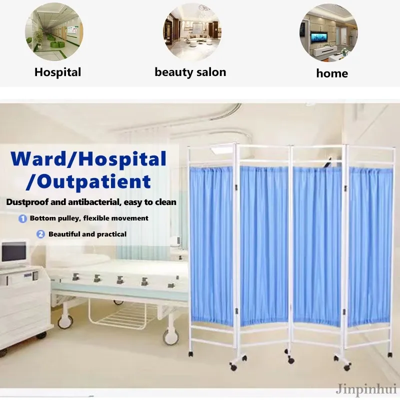 Screen Medical hospital medical iron fabric partitionfolding screen health room beauty clinic push-pull