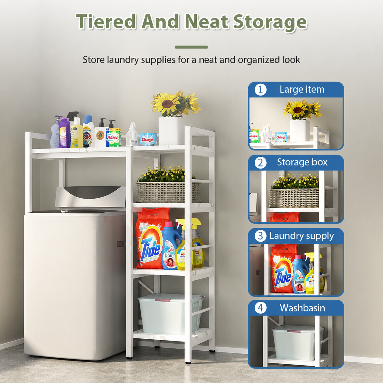 AVANRA 4-Tier Washing Machine Rack