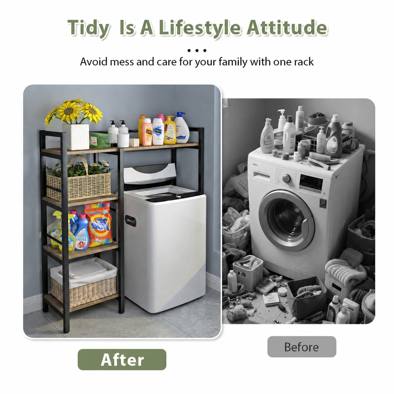 AVANRA 4-Tier Washing Machine Rack