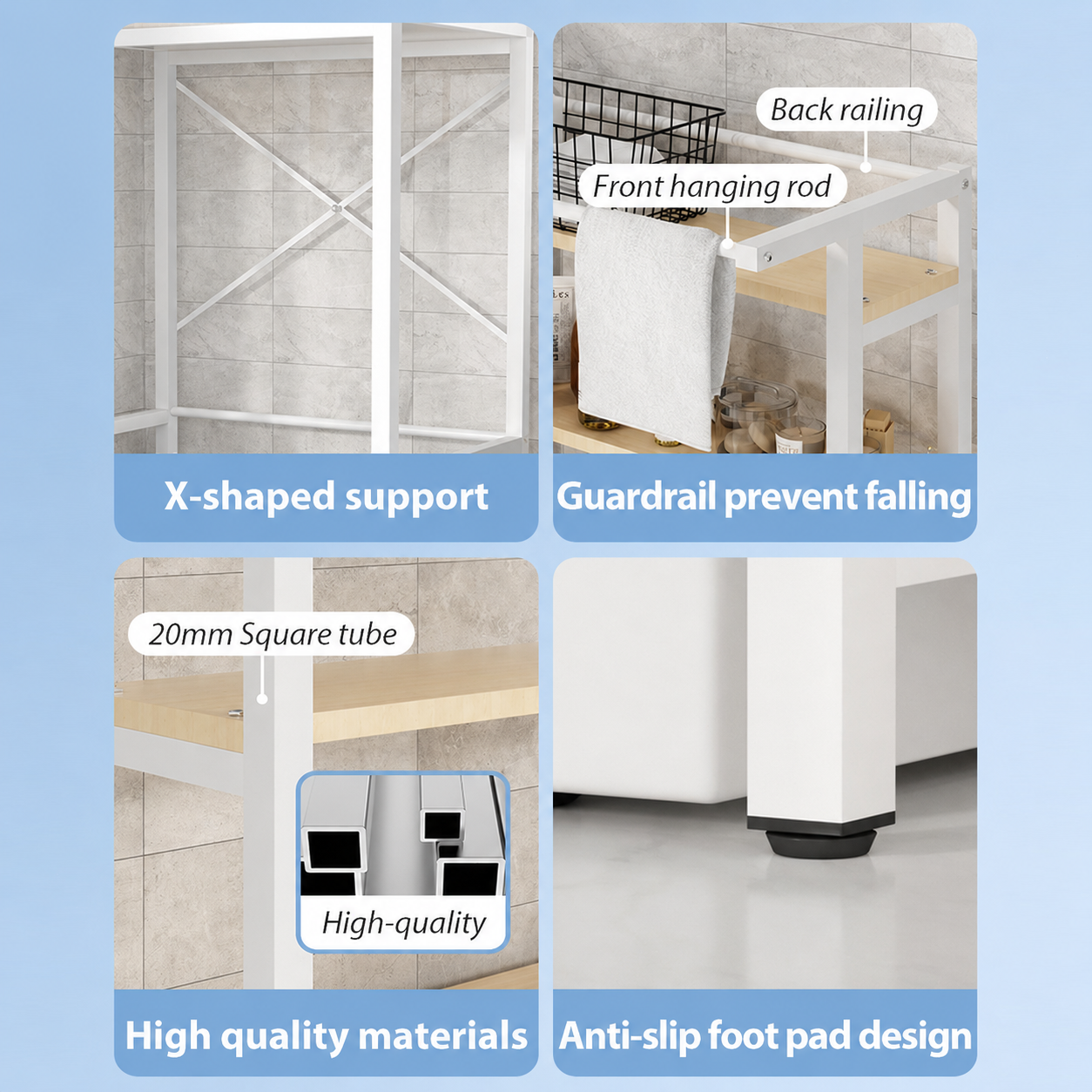AVANRA 3 Tiers Washing Machine Rack