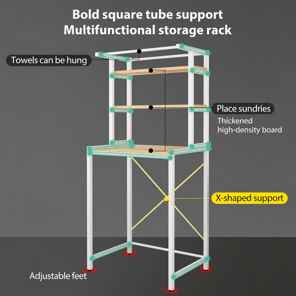 AVANRA 3 Tiers Washing Machine Rack
