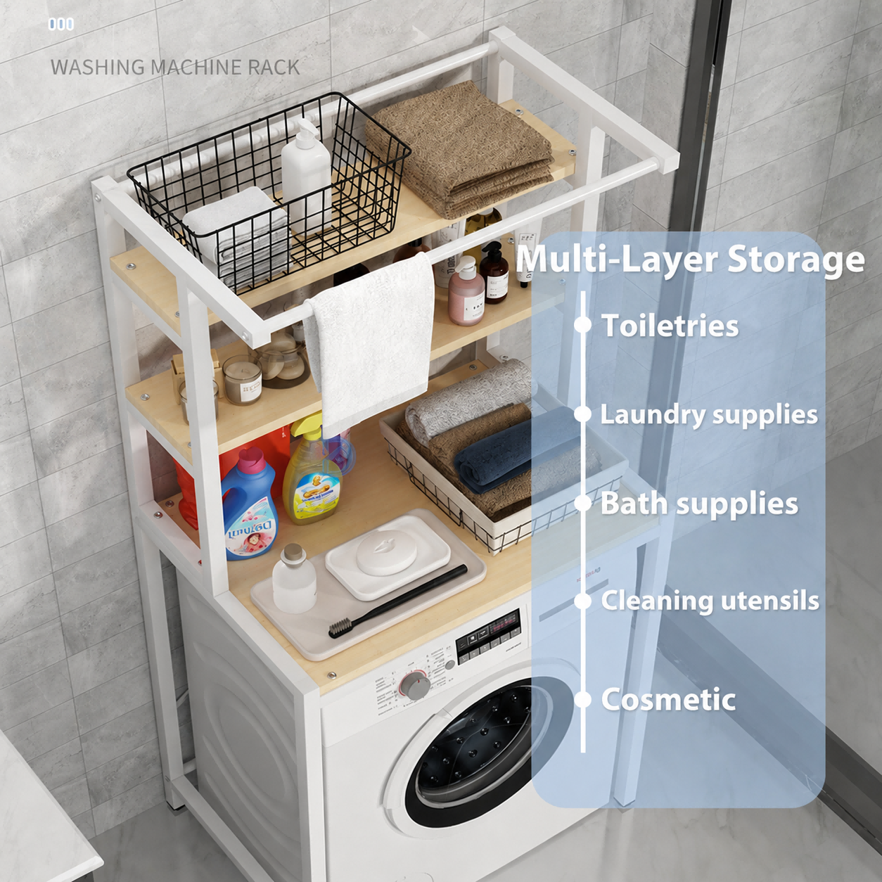 AVANRA 3 Tiers Washing Machine Rack