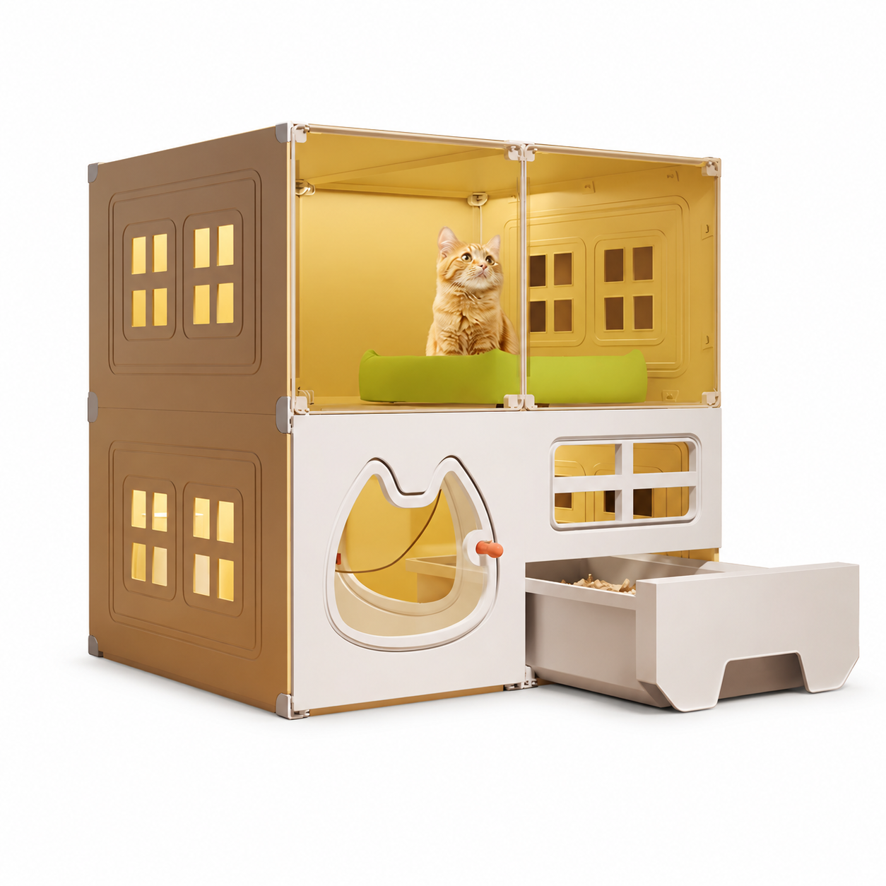 AVANRA Large Cat Villa with Litter Box