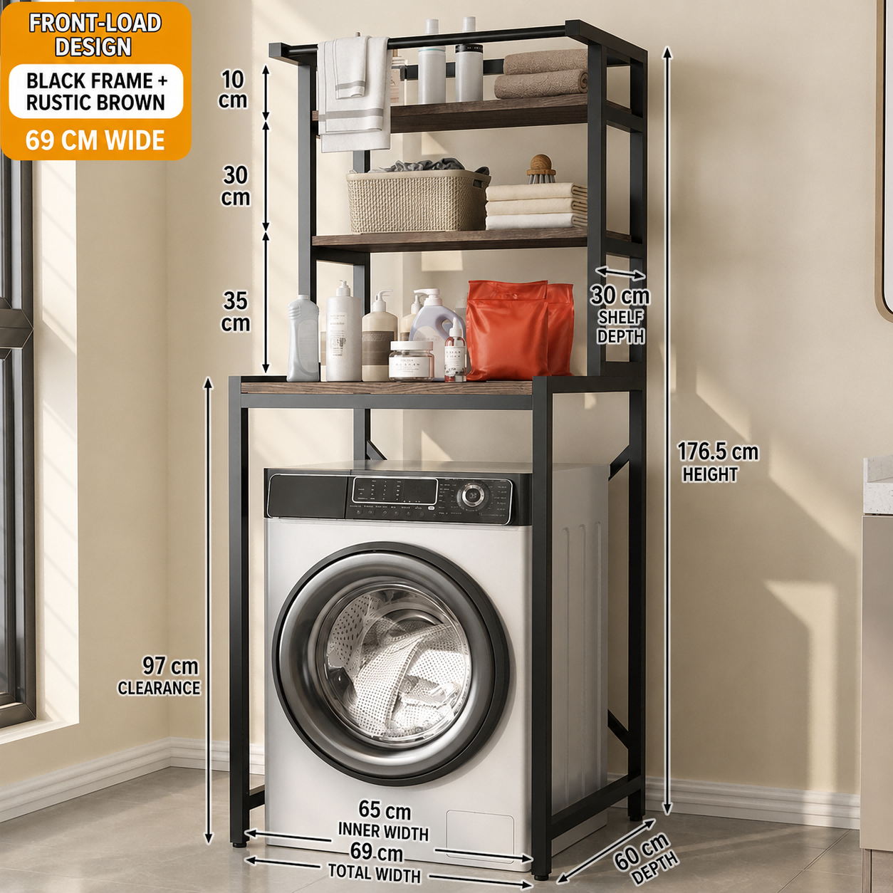 Over-Washer Laundry Storage Shelf Malaysia | AVANRA