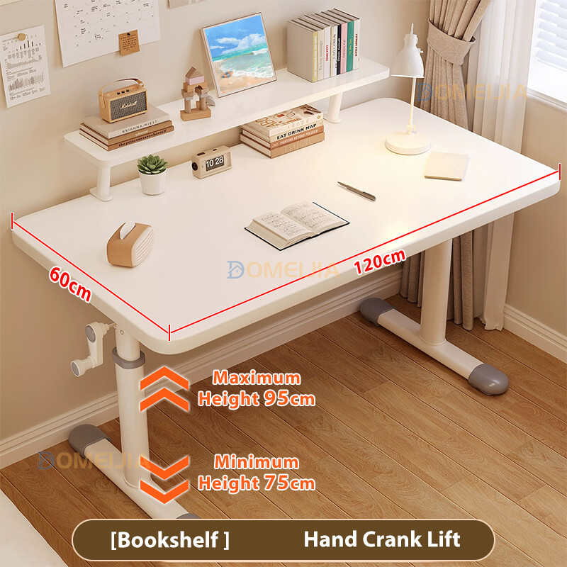Lifting Meja Belajar Adjustable Gaming Table Study Table Bedroom Bookshelf Office Computer Meja 80~120CM