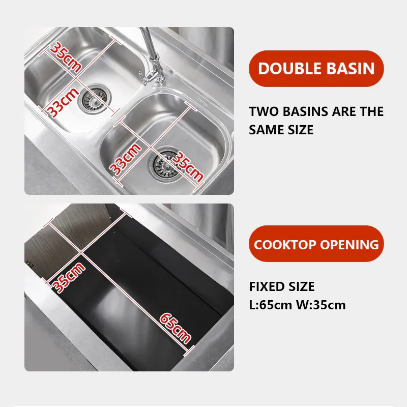 AVANRA Stainless Steel Kitchen Cabinet storage and usage detail