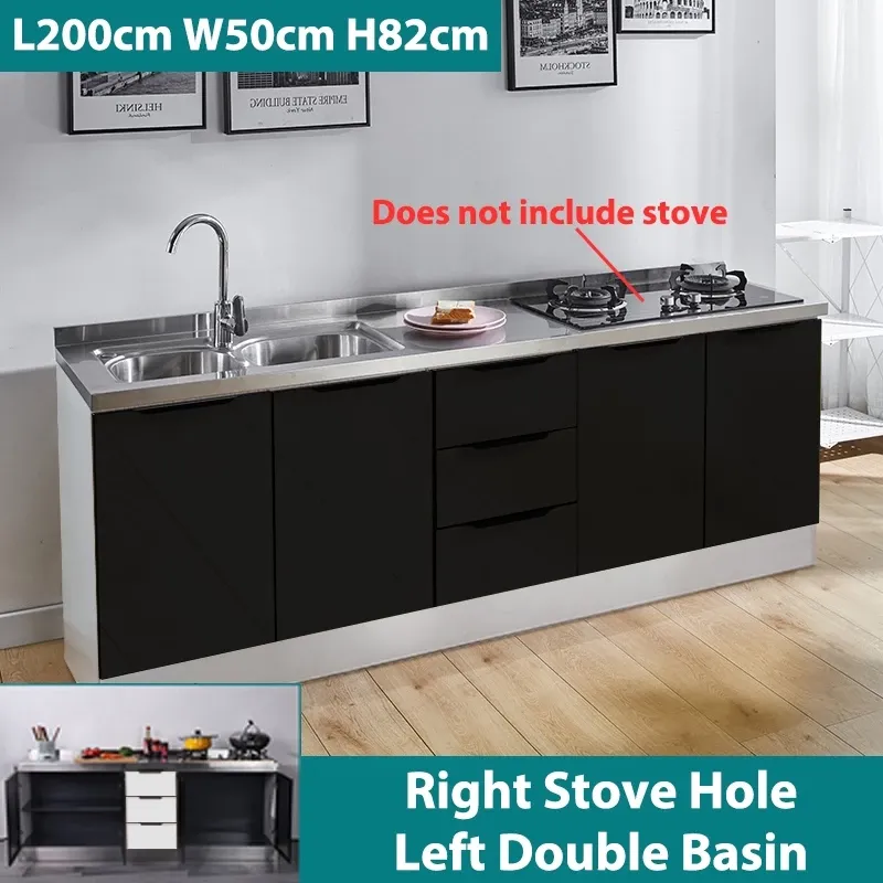 AVANRA Stainless Steel Sink Cooktop Cabinet size and finish reference