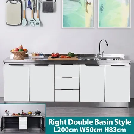 AVANRA Stainless Steel Kitchen Cabinet size and finish reference