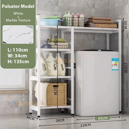 Washing Machine Rack Bathroom Storage Shelf Balcony Floor Hanger Toilet Shelves Rak Mesin Basuh 4-Tier