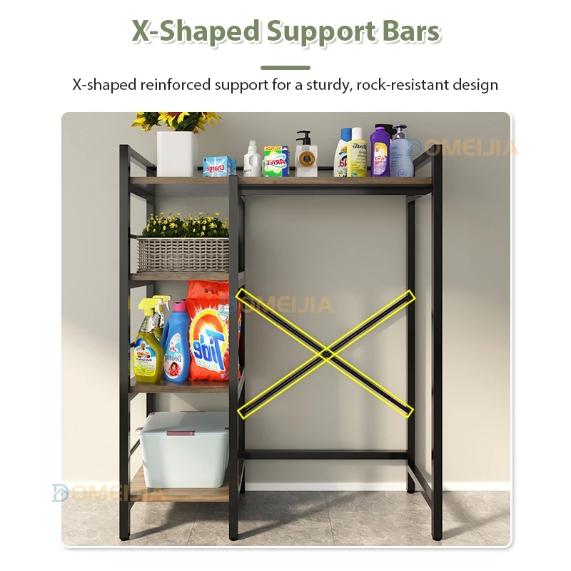 Washing Machine Rack Bathroom Storage Shelf Balcony Floor Hanger Toilet Shelves Rak Mesin Basuh 4-Tier