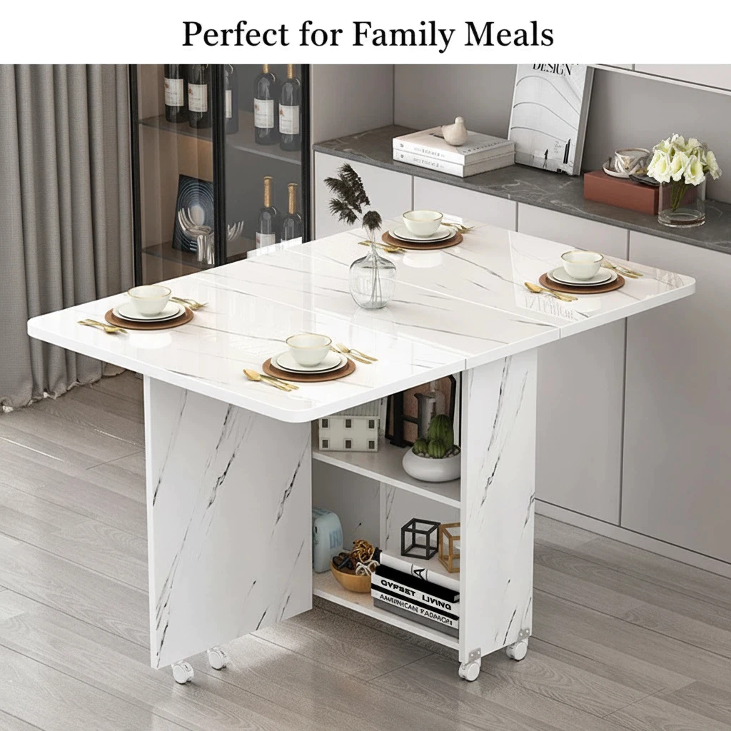 AVANRA Foldable Dining Table with Wheels for foldable dining table Malaysia