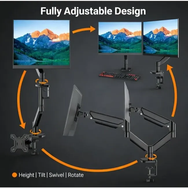 AVANRA Adjustable Monitor Arm Stand product detail for Malaysia homes and commercial spaces