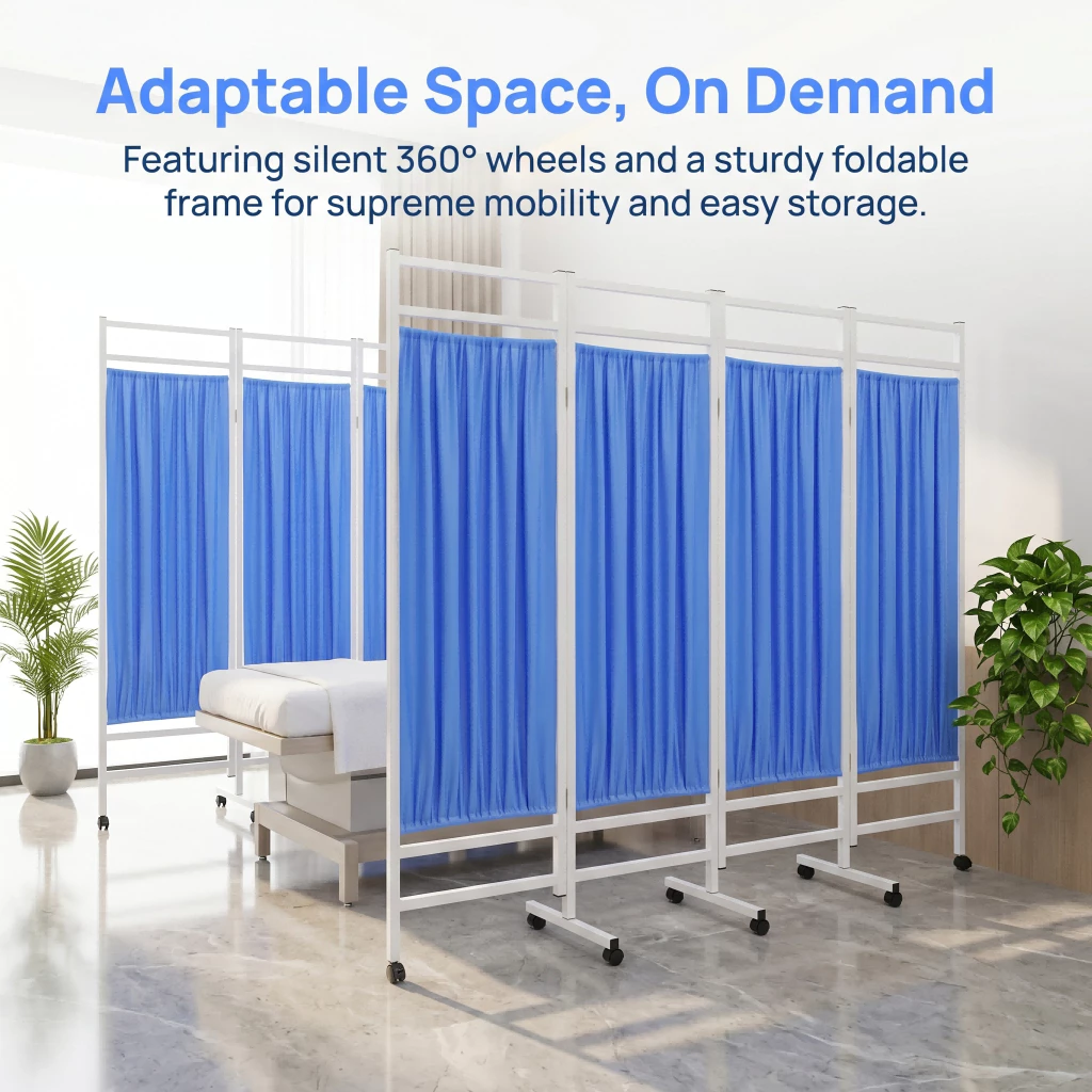 Screen Medical hospital medical iron fabric partitionfolding screen health room beauty clinic push-pull