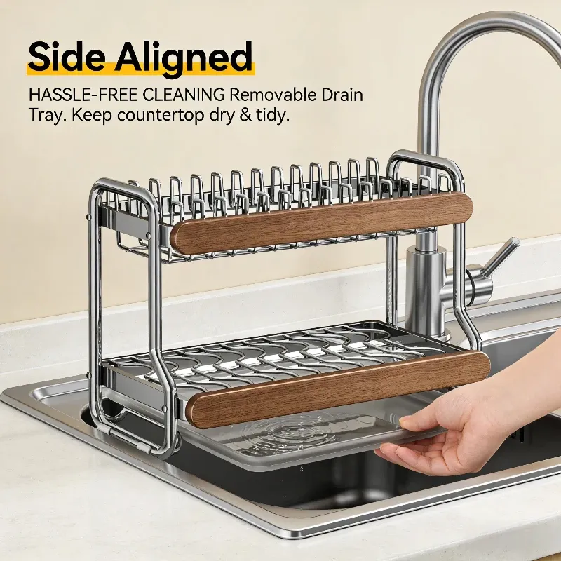 AVANRA Rustproof Dish Drainer Rack storage and usage detail