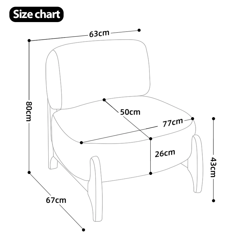 Lamb Velvet Lounge Chair Retro Single Sofa Kerusi Santai Modern Comfy Seat Nordic Living Room Furniture