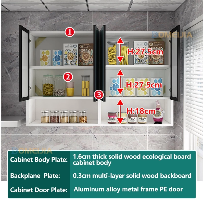 Kitchen Wall Cabinet Kabinet Dapur Water Proof Storage Cabinets Cupboar Hanging Cabinet For Bedroom Balcony