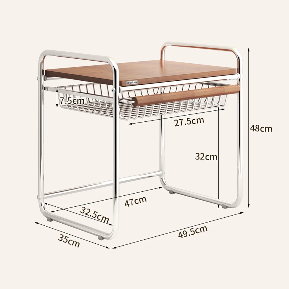 Kitchen Microwave Rack Rak Dapur Multi Layer Countertop Organizer Mesh