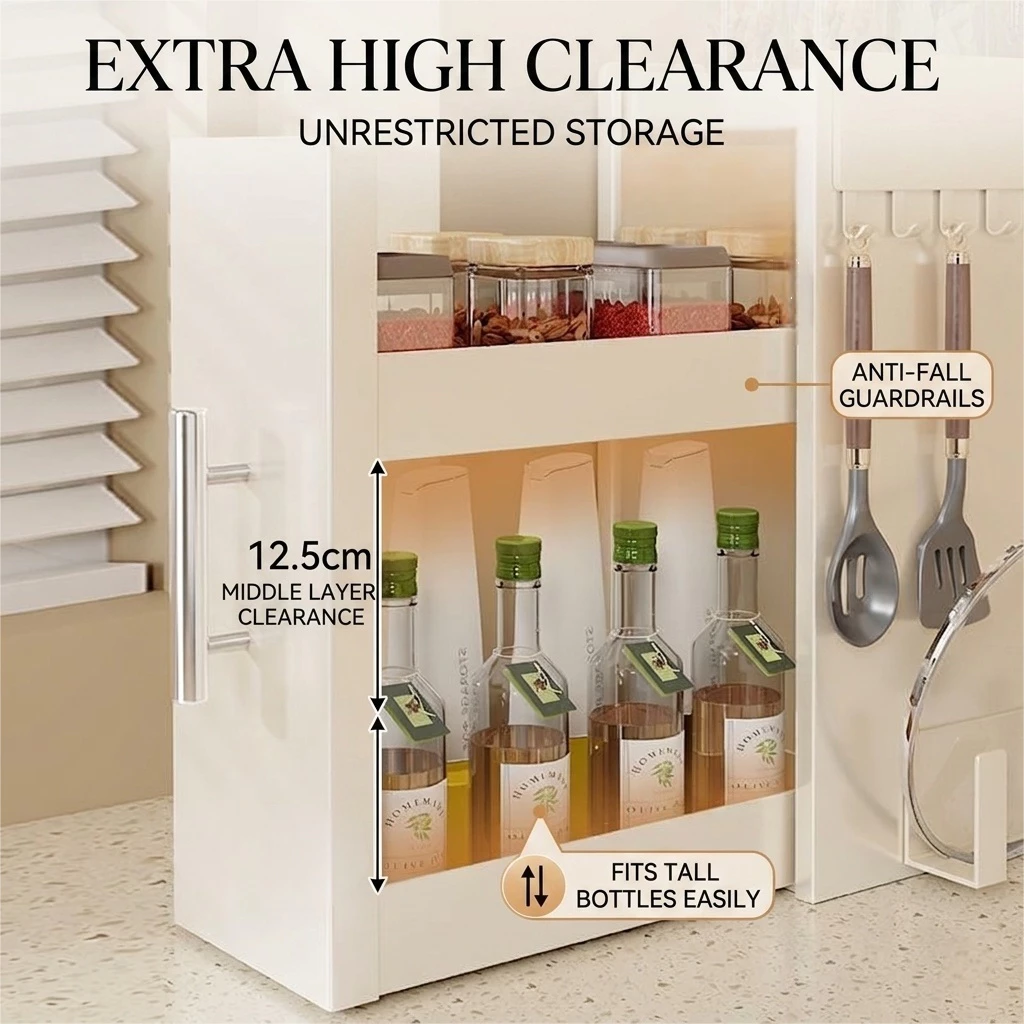 AVANRA Pull-Out Spice Rack Organizer storage and usage detail
