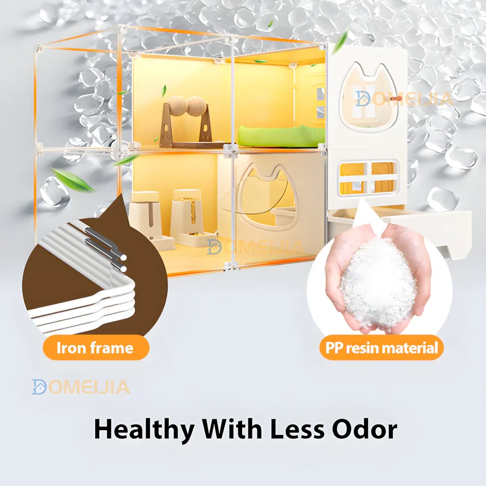 Sangkar Kucing Besar Cat Villa With Litter Box And Scoop Kucing Toilet Bertingkat Breathable 