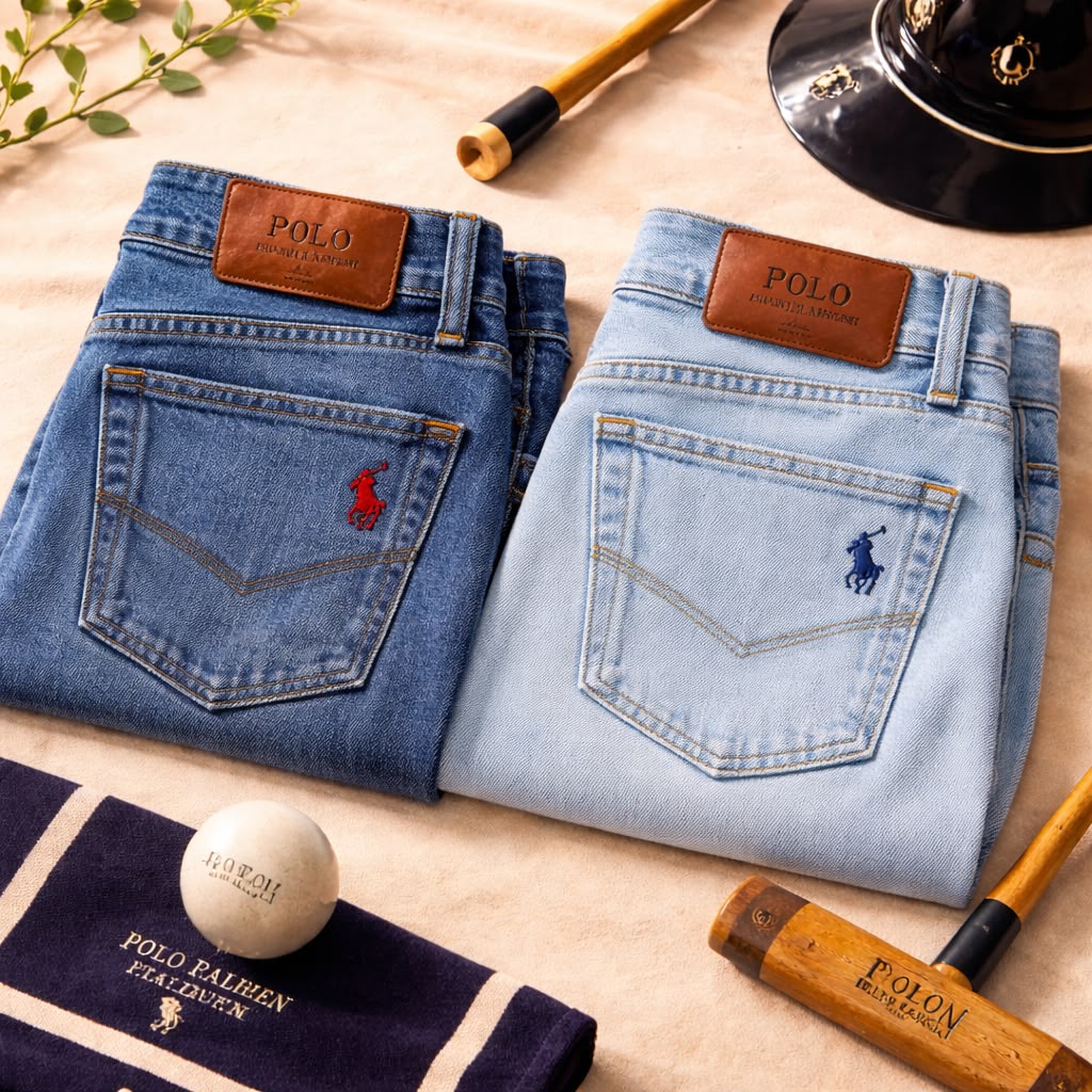 Men's Casual Slim Fit Denim Jeans Combo – Mid Blue & Ice Blue