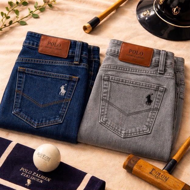 Premium Men's Regular Fit Denim Jeans Combo Pack – Dark Blue & Ash Grey