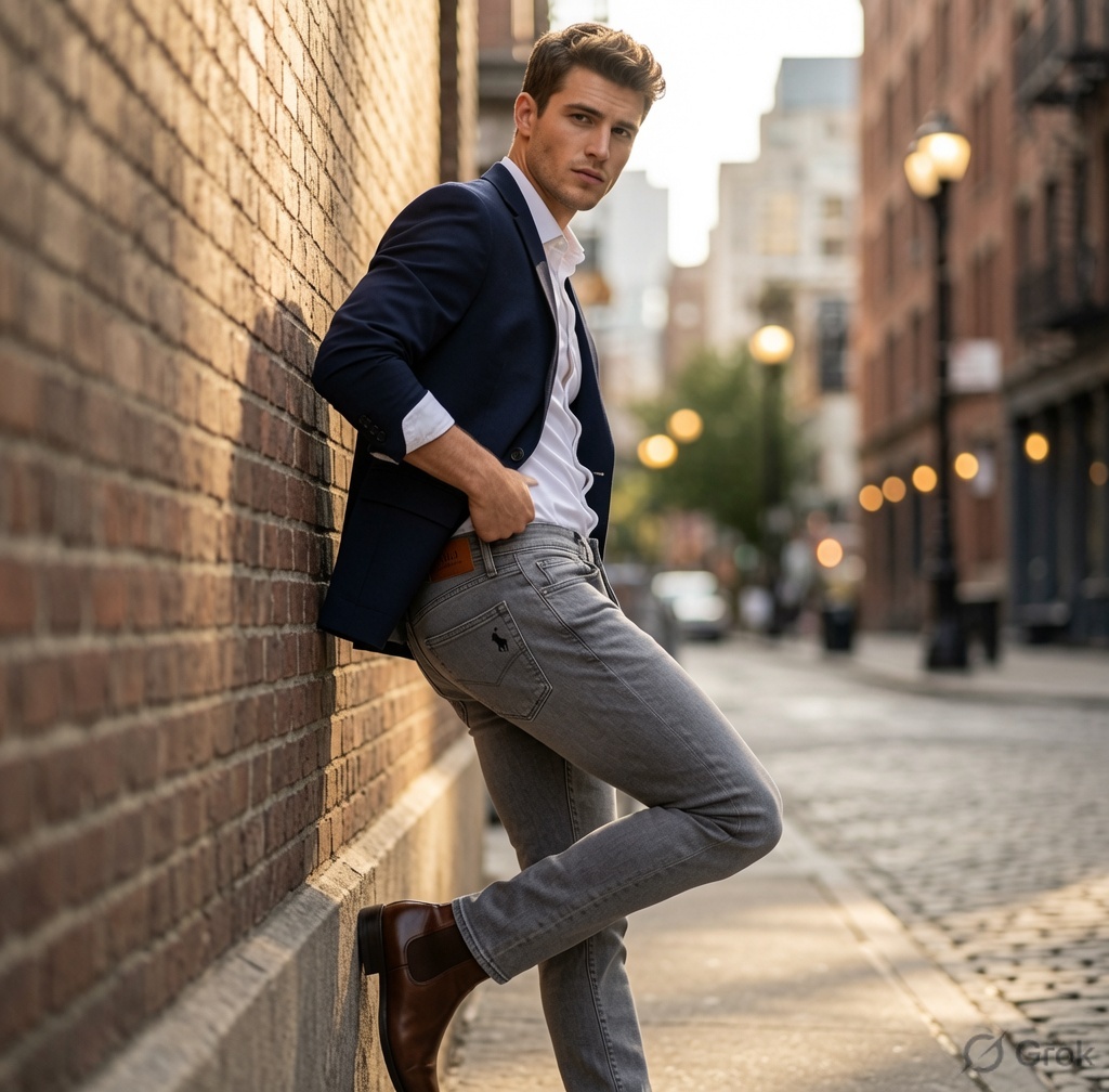 Premium Men's Regular Fit Denim Jeans Combo Pack – Dark Blue & Ash Grey